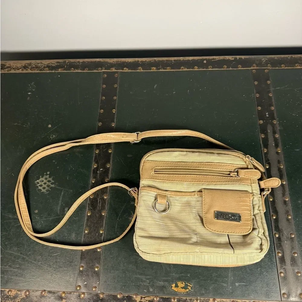 MultiSac North South Zip Around Solid Crossbody One Size Beige